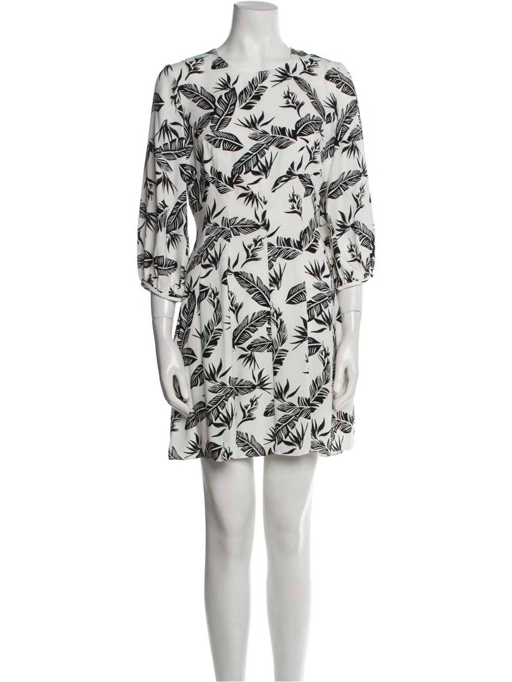 Jay Godfrey Black and White Feather Dress